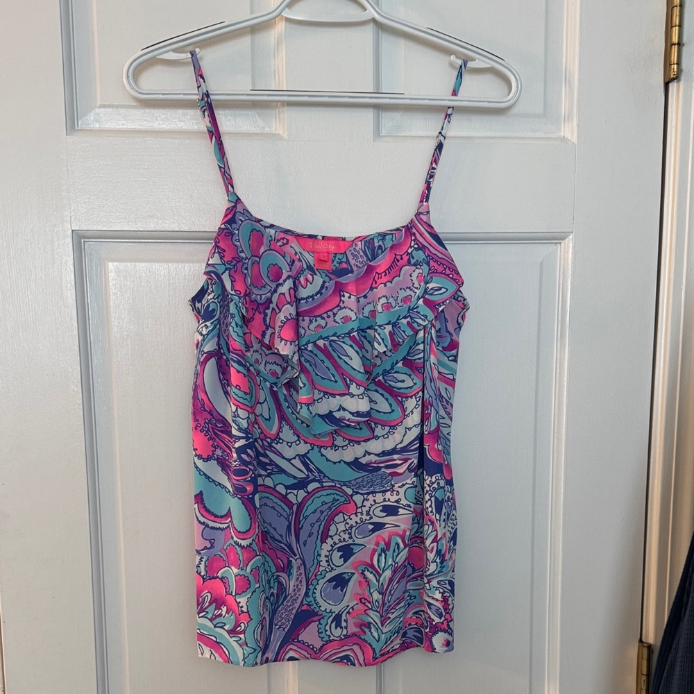 Lily Pulitzer Paisley Spaghetti Strap Top